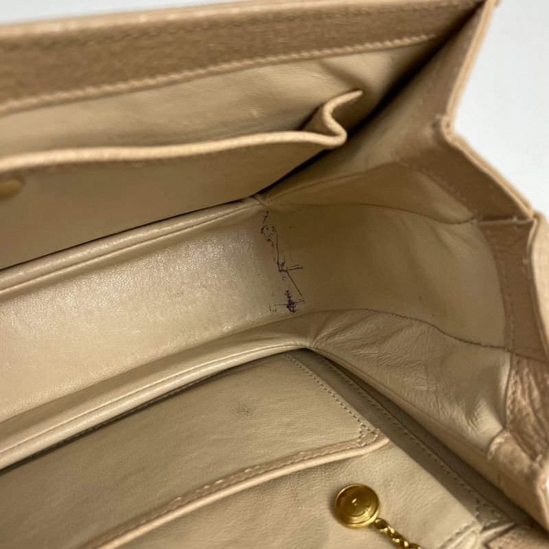 Gucci Bamboo Handbag Vintage Leather Beige
