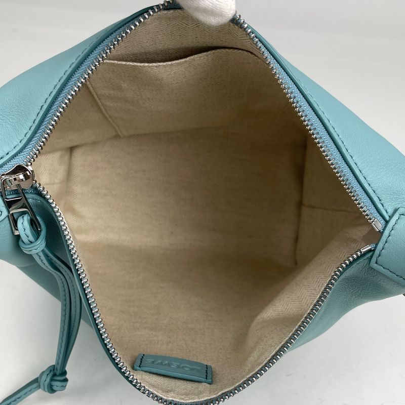 Loewe Cubby Cross Small Anagram Leather Blue Shoulder Bag