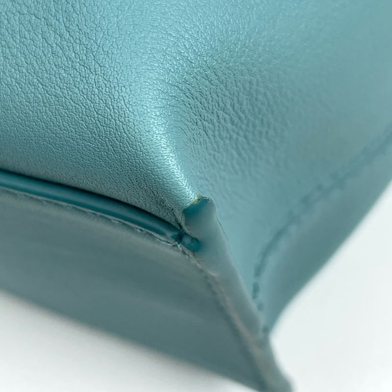 Loewe Cubby Cross Small Anagram Leather Blue Shoulder Bag