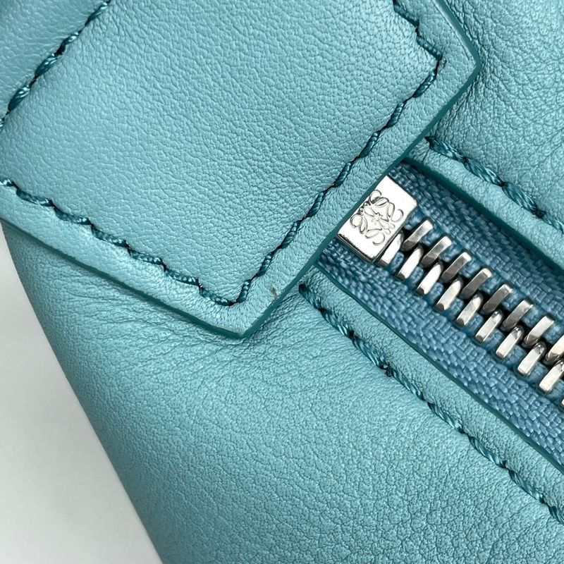 Loewe Cubby Cross Small Anagram Leather Blue Shoulder Bag