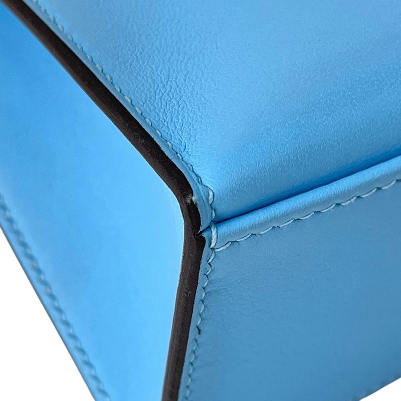 Hermes Pochette Kelly Handbag Voswift Blue Aztec
