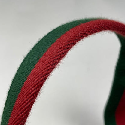 Gucci Logo Tote Large Sherry Line Web Nylon Black Green Red