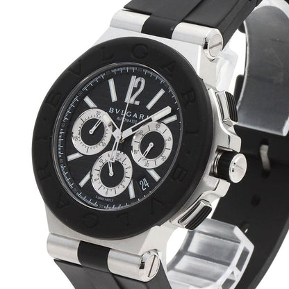 Bvlgari Diagono Chronograph Watch SS Rubber