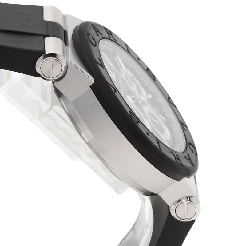 Bvlgari Diagono Chronograph Watch SS Rubber