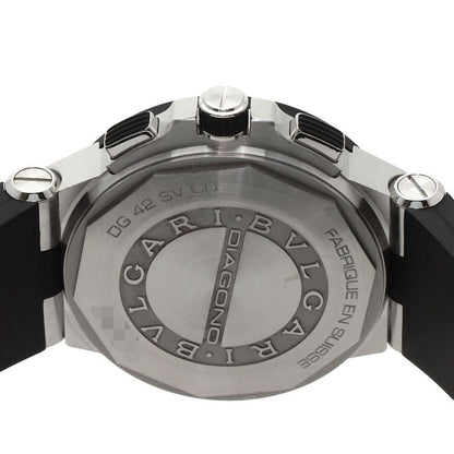 Bvlgari Diagono Chronograph Watch SS Rubber