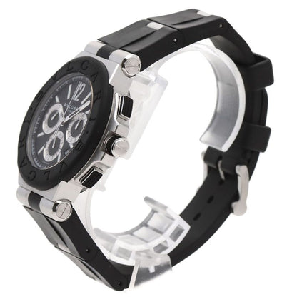 Bvlgari Diagono Chronograph Watch SS Rubber