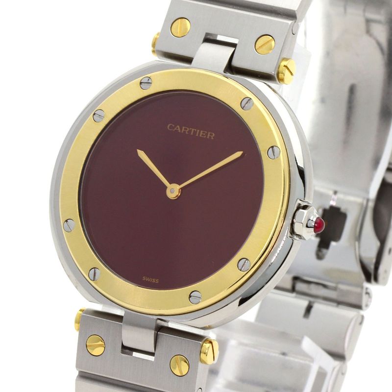 Cartier Santos Vendome LM Watch SS 18K Yellow Gold