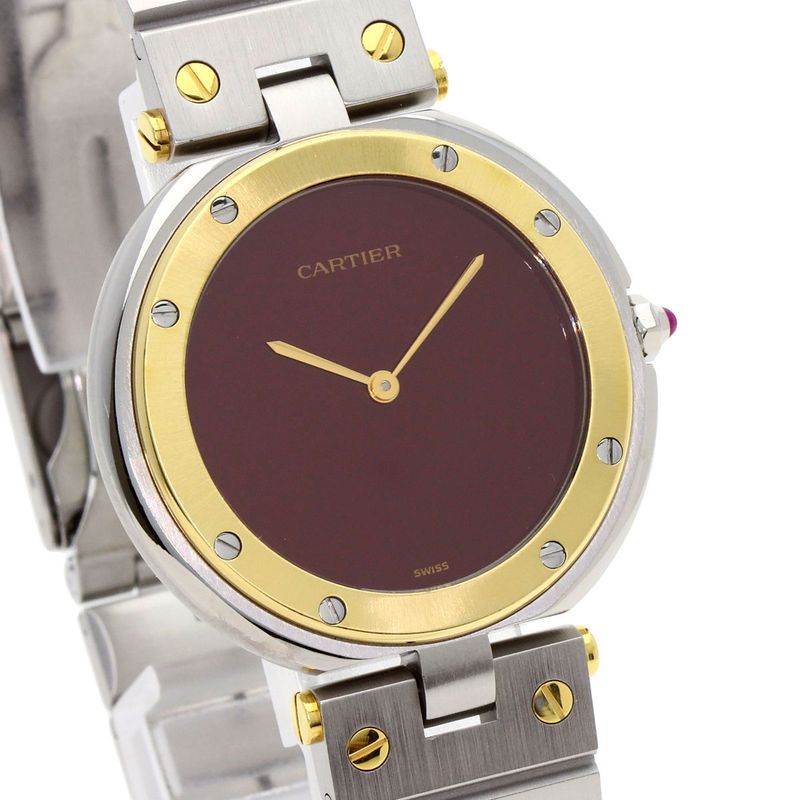 Cartier Santos Vendome LM Watch SS 18K Yellow Gold
