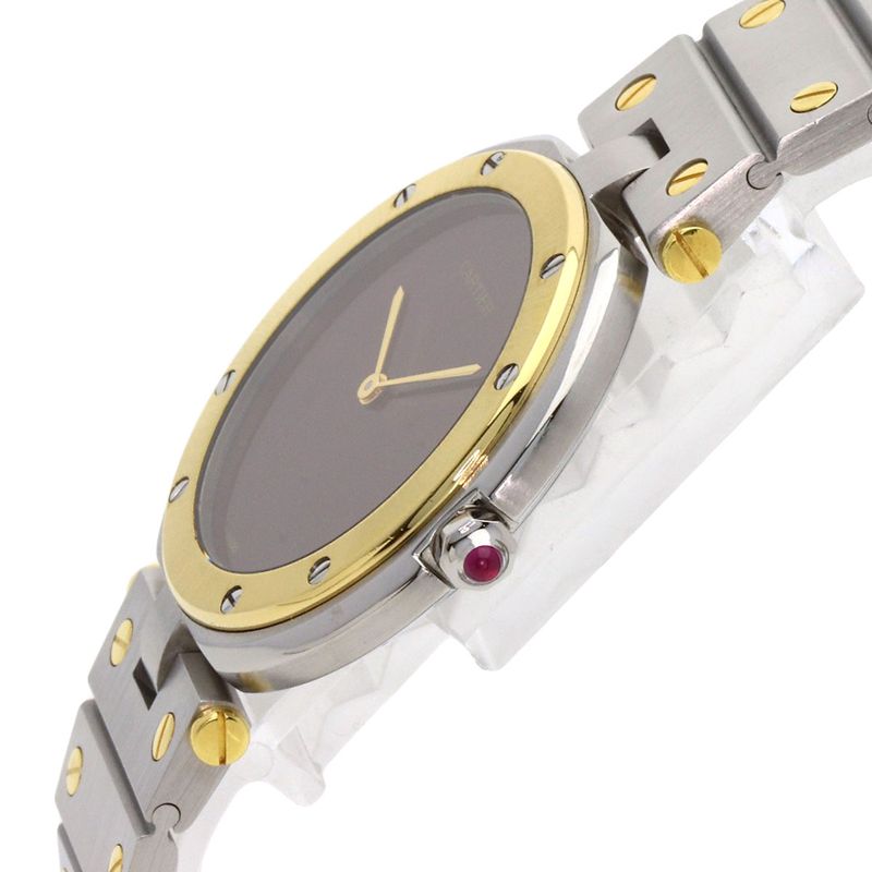 Cartier Santos Vendome LM Watch SS 18K Yellow Gold