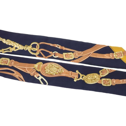 Hermes Twilly Brides de Gala Scarf Silk Navy