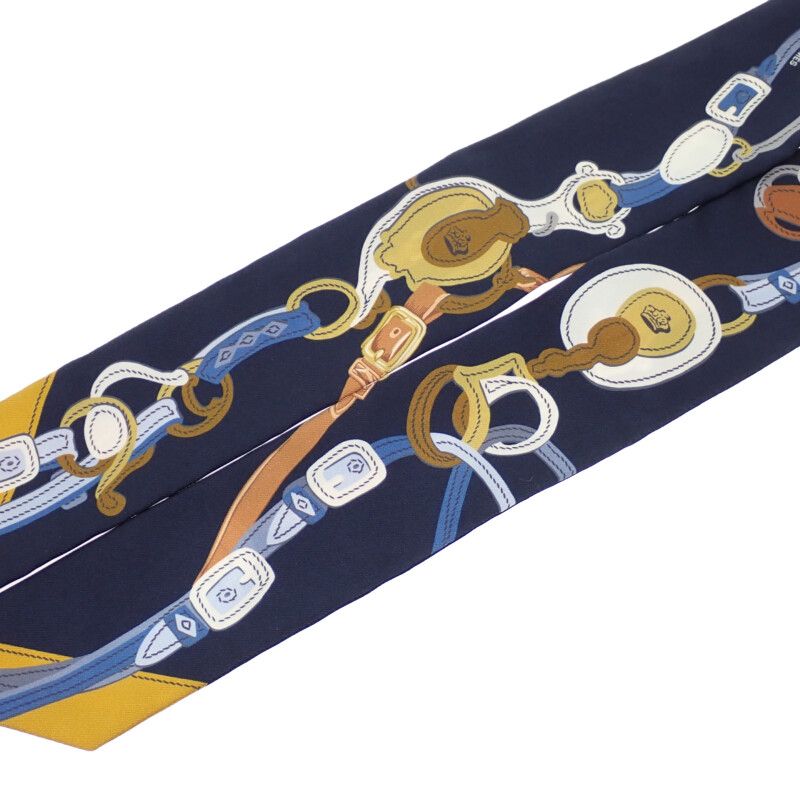 Hermes Twilly Brides de Gala Scarf Silk Navy