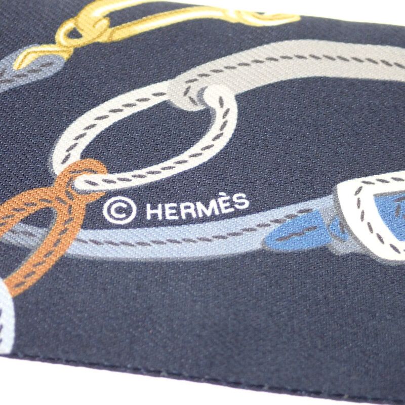 Hermes Twilly Brides de Gala Scarf Silk Navy