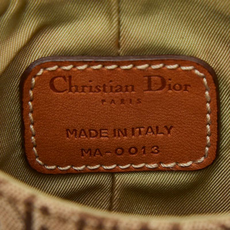 Dior Trotter Pen Stand Pen Case Beige Brown Canvas Leather