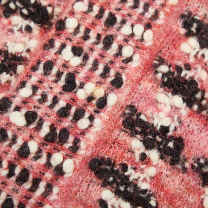 Chanel Knit Coat Gown 34 Pink Multicolor Wool Nylon Mohair