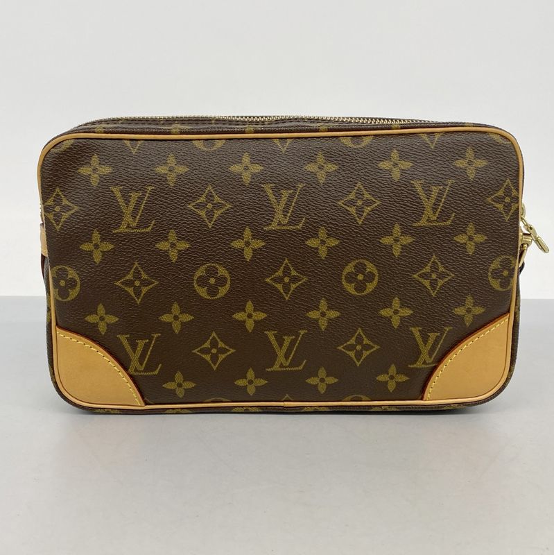 Louis Vuitton Clutch Monogram Marly Dragonne GM Brown