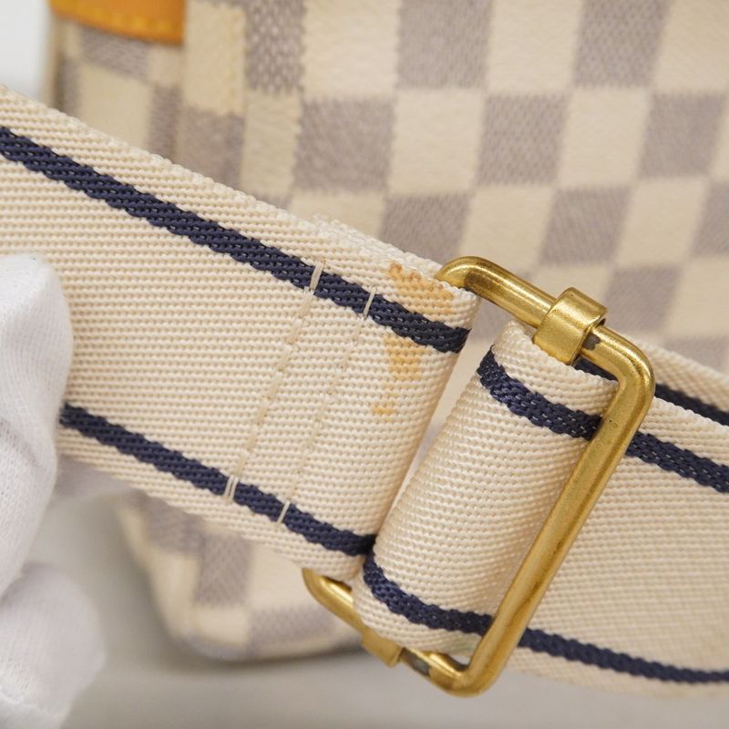 Louis Vuitton Shoulder Bag Damier Azur Naviglio White