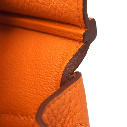 Hermes Handbag Birkin 25 Togo Orange Silver
