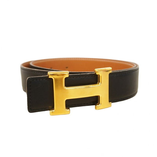 Hermes Belt Constance Courchevel Box Calf Gold Black
