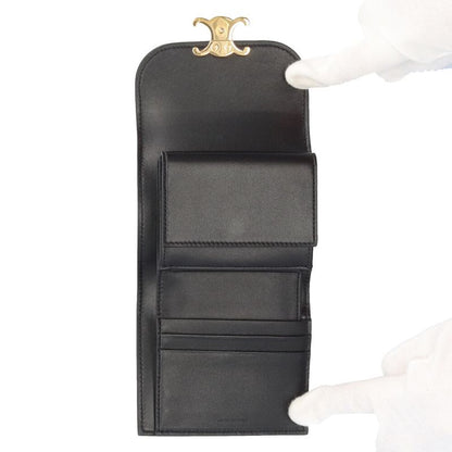 Celine Small Flap Wallet Triomphe Trifold Patent Leather
