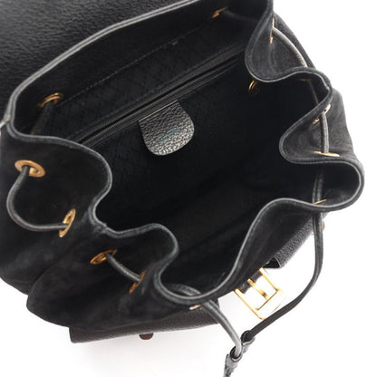 Gucci Backpack Bamboo 003 Black Suede Leather