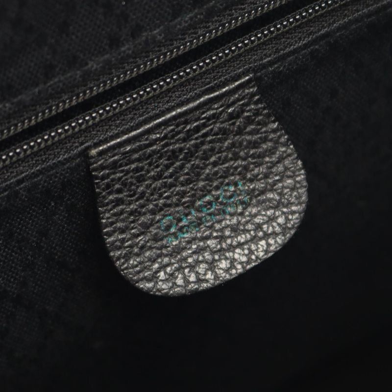 Gucci Backpack Bamboo 003 Black Suede Leather
