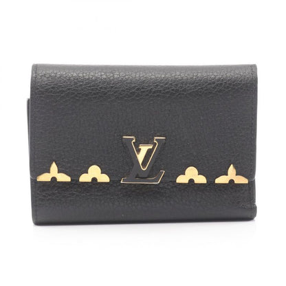 Louis Vuitton Trifold Wallet Portefeuille Capucines Compact Noir Black