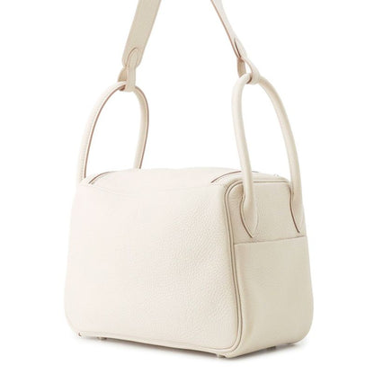 Hermes Lindy 26 Beton Silver Taurillon Clemence 2-Way Handbag