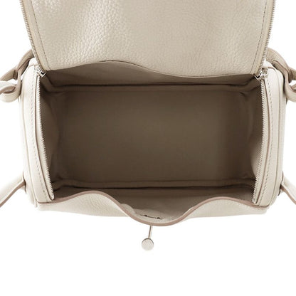 Hermes Lindy 26 Beton Silver Taurillon Clemence 2-Way Handbag