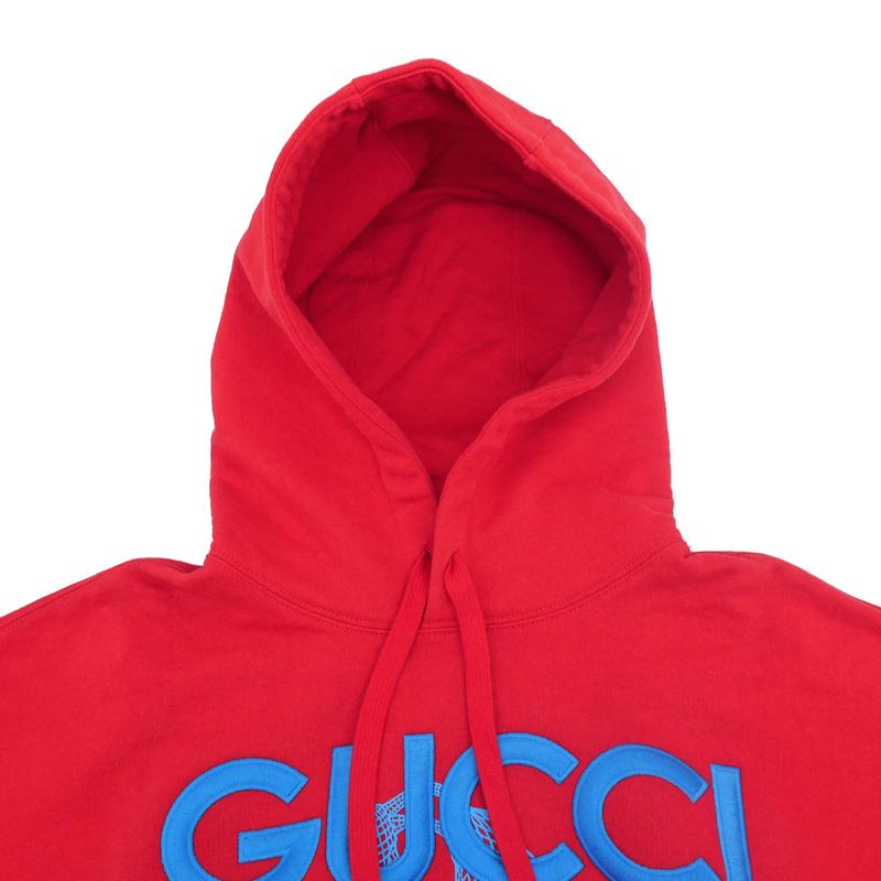 Gucci Short Length Hooded Sweatshirt Red Hoodie