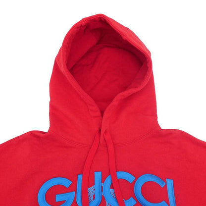 Gucci Short Length Hooded Sweatshirt Red Hoodie