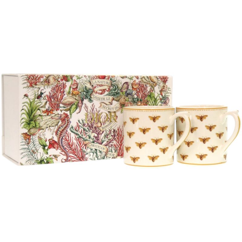 Dior Pair Mug Bee Pottery White Mug