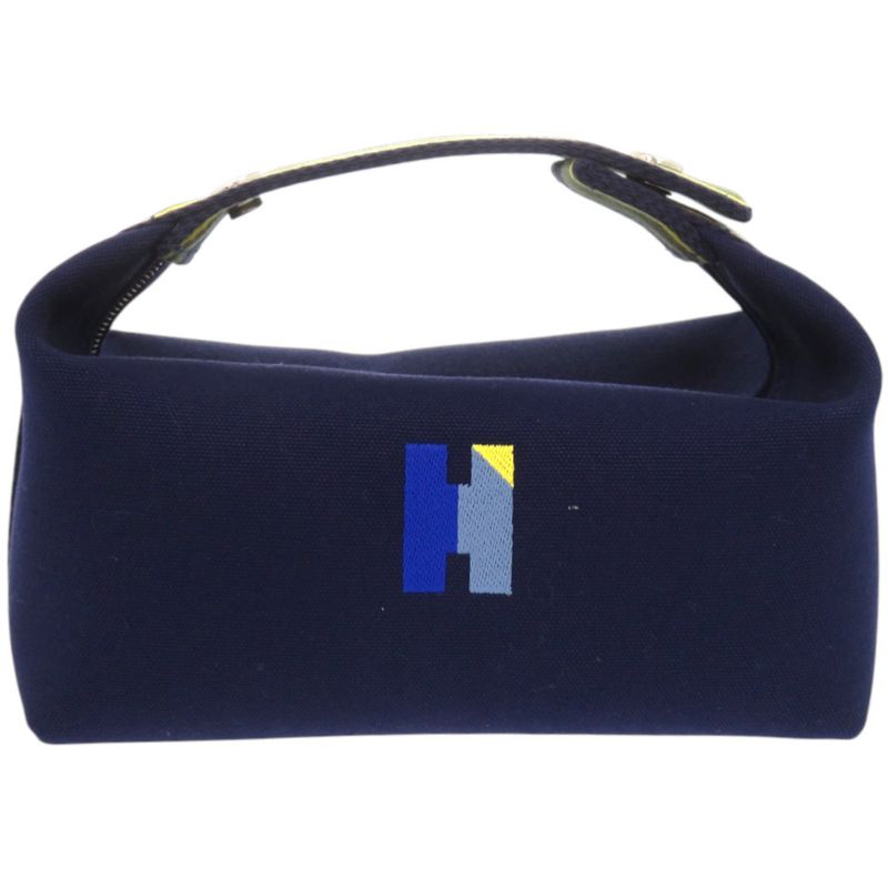 Hermes Bride a Brac PM a Black Pavillon 04 Cotton Marine Navy Handbag