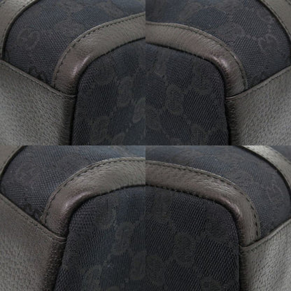 Gucci Mini Boston GG Canvas Leather Black Handbag
