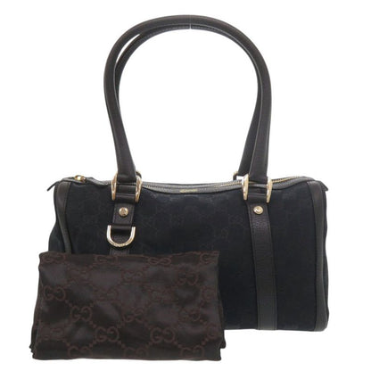 Gucci Mini Boston GG Canvas Leather Black Handbag