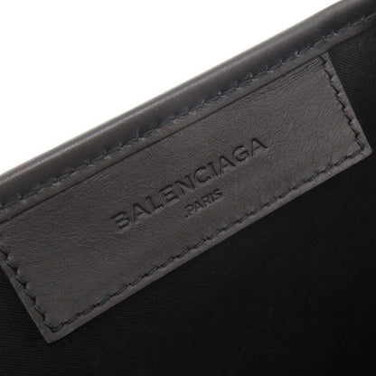 Balenciaga Navy Cabas Canvas Leather Tote