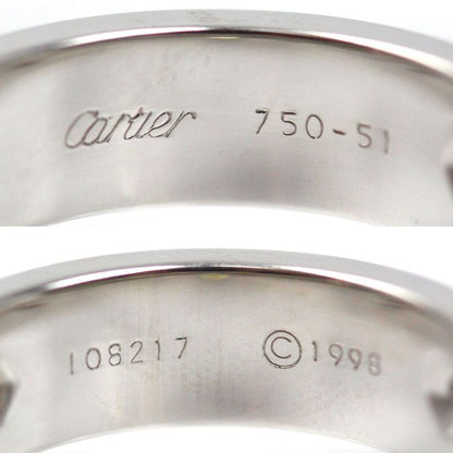 Cartier 18K White Gold Love Half Diamond Ring