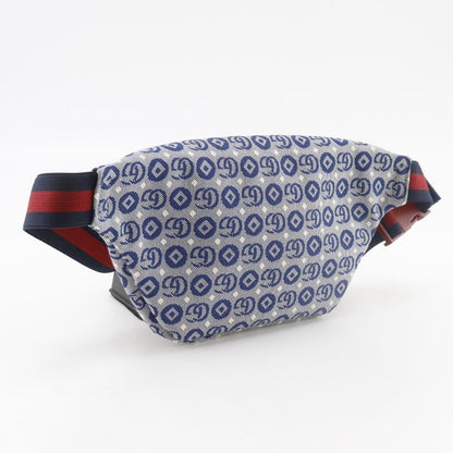 Gucci Star Children's Double Geometric Canvas Blue Kids Waist Bag