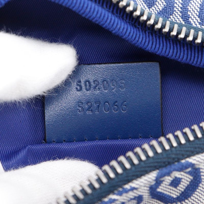 Gucci Star Children's Double Geometric Canvas Blue Kids Waist Bag