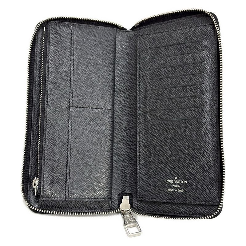 Louis Vuitton Wallet Taiga Zippy Vertical Ardoise Round