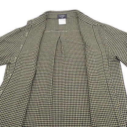 Chanel Houndstooth Shirt Beige Black 34 99C