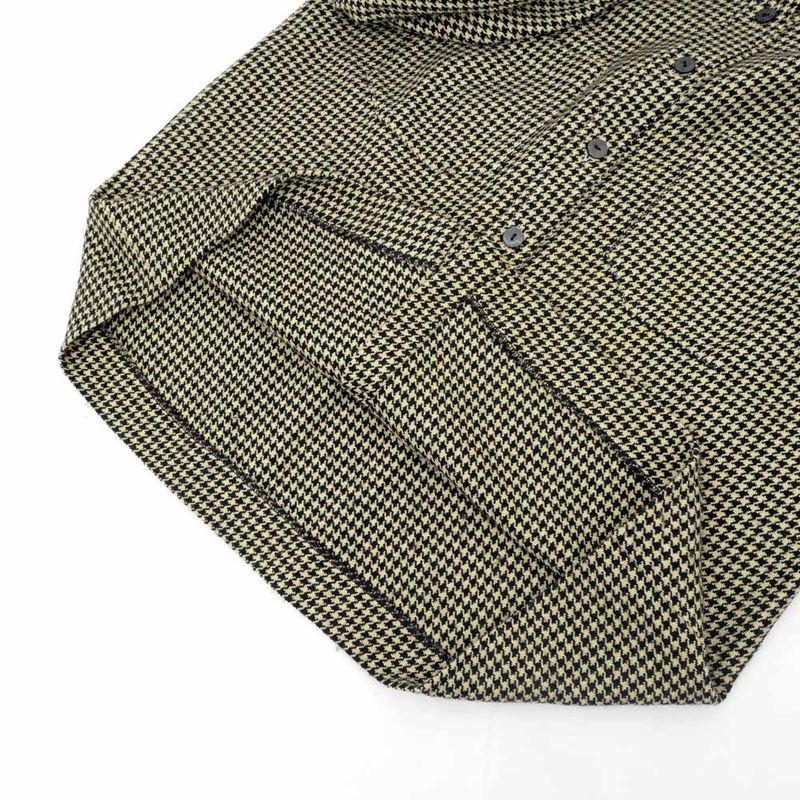 Chanel Houndstooth Shirt Beige Black 34 99C