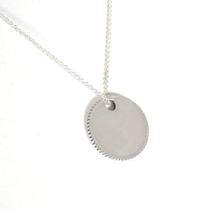 Tiffany & Co. 925 Coin Edge Pendant Necklace