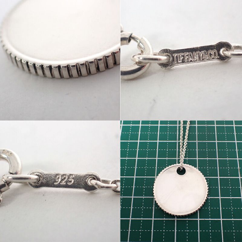 Tiffany & Co. 925 Coin Edge Pendant Necklace