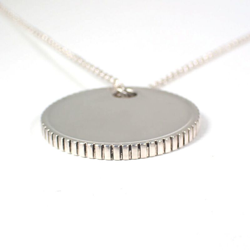 Tiffany & Co. 925 Coin Edge Pendant Necklace