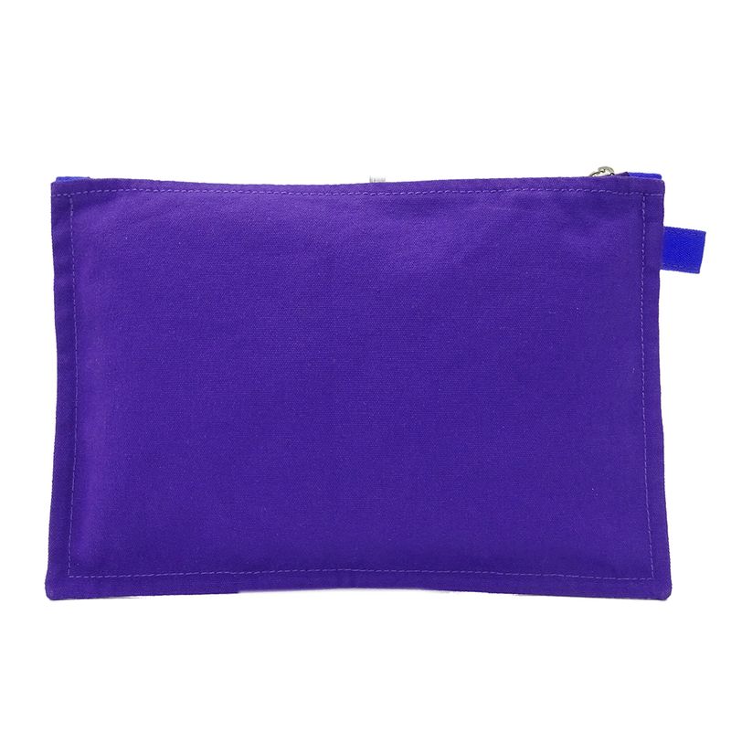 Hermes Pouch Bora Clutch Canvas Blue Purple Going