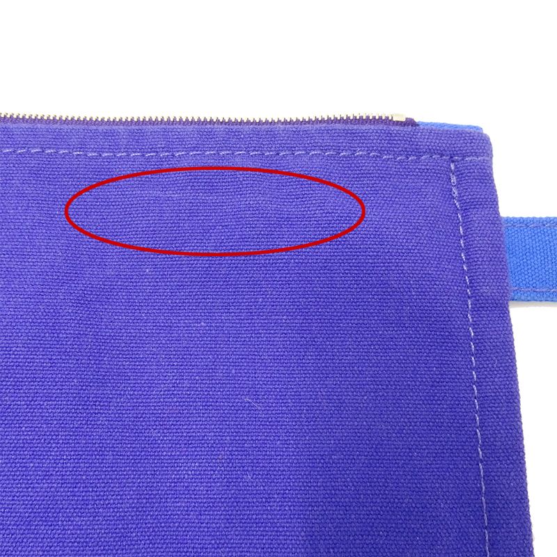 Hermes Pouch Bora Clutch Canvas Blue Purple Going
