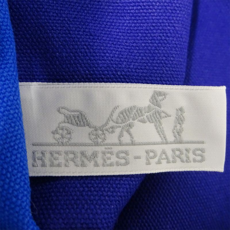 Hermes Pouch Bora Clutch Canvas Blue Purple Going