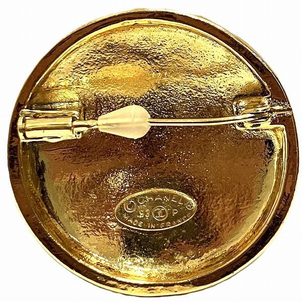 Chanel Quilted CC Logo Vintage Brooch