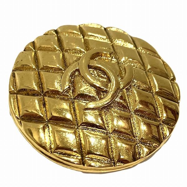 Chanel Quilted CC Logo Vintage Brooch