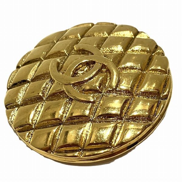 Chanel Quilted CC Logo Vintage Brooch
